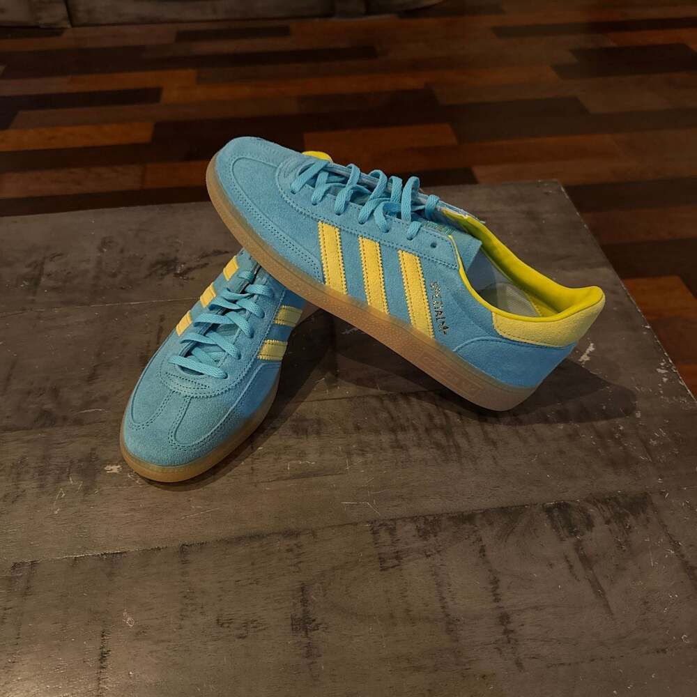 adidas Women's Handball Spezial Blue Glow Bright Yellow JR7351